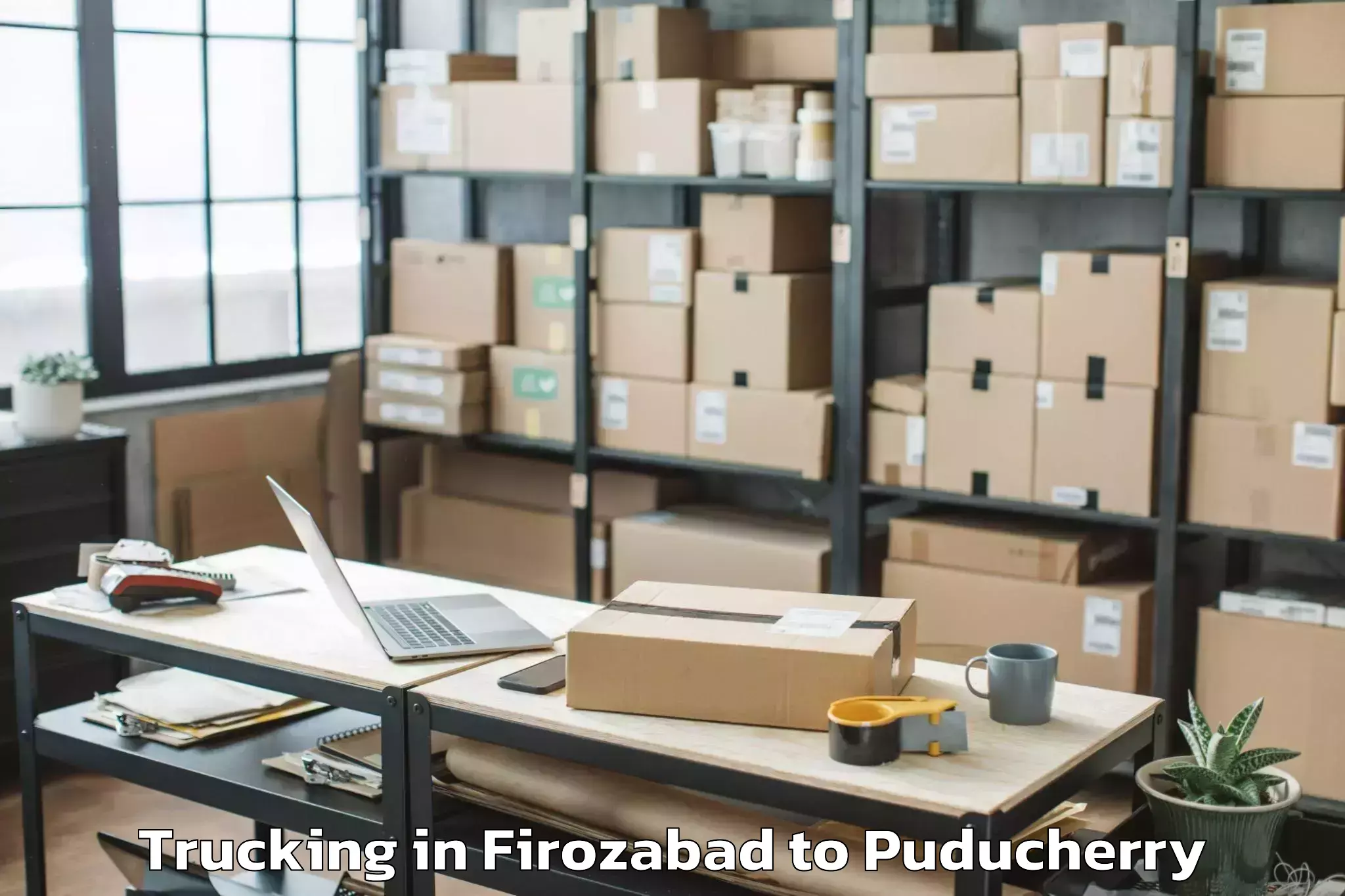 Leading Firozabad to Pondicherry University Trucking Provider